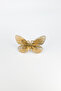 Stylish Butterfly Figured Adjustable Women's Ring - Elegant Winged Design |   Stainless Steel - 2