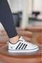 Women's Black and White Orthopedic Non-Slip Sole Daily Sneakers 058-K - 3