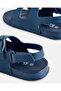 Boys Navy Slide With Backstrap Sandals - 4