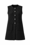 Crew Neck Tunic Knitwear Soft Vest / Black Black - 4