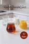 Set of 12 200 ml Borosilicate Glass Cups with Handles, Heat Resistant Transparent Kw-732