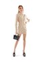 Women Camel Cut Out Bodycon Shirt Dress