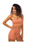 Women Solid Rib Knit Shorts in Desert Sand - 4