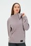 Women's Gray Winter Sweatshirt - with Pockets, Hooded, Fleece Fabric - 2