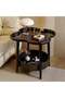 Elegant Two-Tier Side Table with Tray Top Design, Stable Metal Frame, Compact and Durable End Table