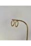 Special Series Twisted Model Steel Gold Hoop Earrings