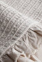 Ayda Beige King Size 100% Organic Cotton Duvet Cover Set - 7