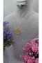 Flower of Life Necklace Gold Color Zircon Stone Round Medallion Chain-45Cm - 2