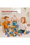 97 PCS Magnetic Tiles for Kids Ages 3+ – STEM Educational Construction Blocks – Creative 3D Magn - 5