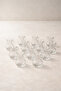 Set of 12 200 ml Borosilicate Glass Cups with Handles, Heat Resistant Transparent Kw-732 - 2