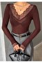 Lace Detailed Transparent Blouse - 2