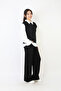 Girl's 3-Piece Set - Double Face Fabric with Stone Embellishments and Wide Legs 12509