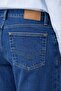 Men's Navy Blue Oversized Lycra Comfortable Fit Jeans - 5