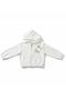 Girl's Cotton Hooded Textured Fabric Bow Detailed Zippered Cardigan - 5