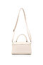 Wrinkled Textured Cream Shk308 Faux Leather Single Compartment, Hand, Arm and Shoulder Bag with Snap Fasteners - 3