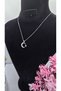 Moon Star Necklace with Zircon Stone, Silver Color, Sparkling Design, Non-Tarnish Steel Necklace Models - 45cm - 2