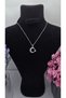 Moon Star Necklace with Zircon Stone, Silver Color, Sparkling Design, Non-Tarnish Steel Necklace Models - 45cm