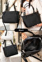 Women's Large 4-Compartment Casual Long-Strap Hand & Shoulder Bag (32x27 cm) - 2
