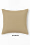 2 Pieces Outdoor 5 Year Colorfast Throw Pillow Cover 43X43 cm Beige