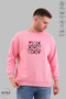 Unisex Tic Tac Toe Printed Crew Neck Hoodless Oversized 100% Cotton Combed Cotton Sweatshirt - 2