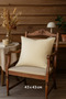2 Pieces Outdoor 5 Year Colorfast Throw Pillow Cover 43X43 cm Cream - 2