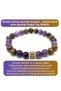 Certified Amethyst with Zircon Apparatus - Tiger's Eye - 8mm Natural Gemstone Bracelet