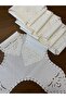 Cutting -Bread Cover Hole Work Cream - 58X58 cm 1 Piece - 4
