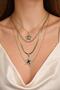 316L Steel Gold 4-Piece Necklace Set - Tarnish-Free Leopard Pattern & Stone Star Combination Chain - 2