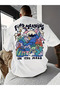 Custom men's printed oversize women's/men's unisex white t-shirt