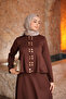 Brown Skirted Blouse and Skirt Scuba Set - 3