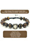Certified Zircon Tiger's Eye with Lion Apparatus - 8mm Natural Stone Bracelet Macrame Adjustable Size - 4