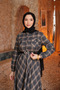 Anthracite Belted Plaid Patterned Buttoned Dress - 3