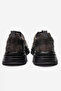 Men's Thick Sole Lace-Up Sneaker Shoes Real Leather Mc 23373 Khaki - 6