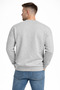 Men's Gray 3 Threaded Thick Basic Crew Neck Oversize Sweatshirt - 5