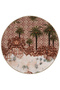 Tapestry design round palm detailed decorative rug 5337 - 4