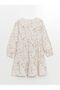 Lcw Kids Ecru Baby Collar Floral Girl's Dress - 2