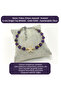 Certified Starfish Zircon Apparatus Amethyst - 6mm Natural Stone Bracelet - Adjustable Size - 5