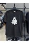 Play Wear Unisex Bol Molded White Ghost Crew Neck Printed T-Shirt