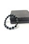 Certified Obsidian with Zircon Apparatus - 8mm Natural Stone Bracelet - 2