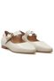 Moorhen Genuine Leather Orthopedic Women's Casual Ballerina Shoes Beige - 3