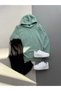 Unisex Fashion 3-Yarn Shardon Hooded Turquoise Sweatshirt Black Tracksuit 2-Piece Set