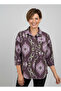 Women's Single Pocket 4/3 Sleeve Ethnic Patterned Thick Lumberjack Jacket Shirt