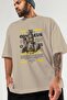 Odysseus 1 Mythology Front Printed Beige Oversize T-Shirt Men Women Cotton Crew Neck Tshirt - 3
