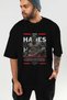 Hades 3 Mythology Front Printed Black Oversized T-Shirt Men Women Cotton Crew Neck Tshirt - 7