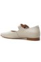 Moorhen Genuine Leather Orthopedic Women's Casual Ballerina Shoes Beige - 6