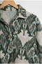 Women's Single Pocket 4/3 Sleeve Ethnic Patterned Thick Lumberjack Jacket Shirt - 6
