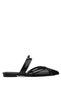 Women's Beige Furry Mesh Detailed Open Back Slippers Ballerinas - 2