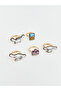 Esvab • Modern & Distinctive Kuromi Figured Girls' Ring Set, 5 Pieces - 3