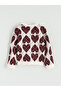 Lcw Kids Pink Heart and Diamond Patterned Girls' Knit Sweater - 3