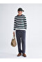 Esvab • Modern & Distinctive Zero Roba Collar Striped Men's Knitwear Sweater - 2